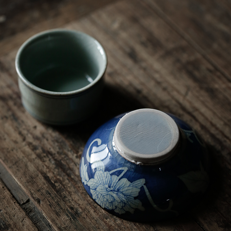 Restoring ancient ways ShangYan hand - made of blue and white porcelain tea tea strainer filter ji blue glaze ceramic tea every mesh tea strainer