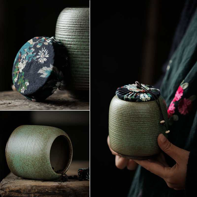 ShangYan Japanese ceramic tea pot household seal storage POTS of black tea, black tea tea canister package storage tank