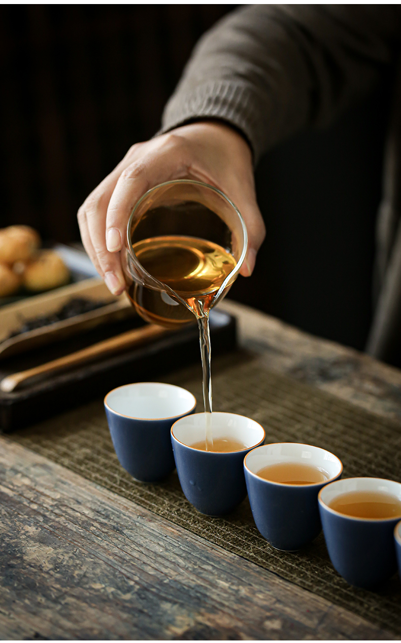 ShangYan ceramic kung fu tea set suit household contracted tureen gift of a complete set of tea cups gift box packing gifts