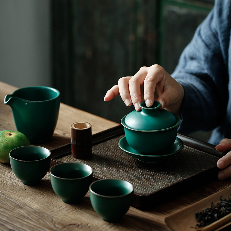 ShangYan ceramic fair keller kung fu tea set zero restoring ancient ways with the creative points of tea cup is Japanese) glass