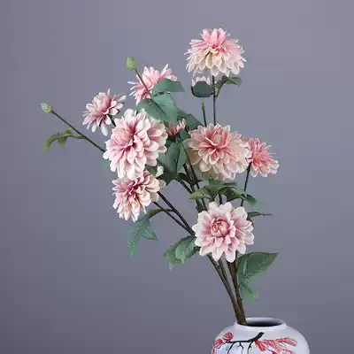 Yongyue home simulation flower multi head dahliu Dongyang chrysanthemum flower porch TV cabinet decoration flower fake flower