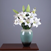 Yongyue home simulation feel lily tea table Table decoration fake flower PU plastic flower arrangement ornaments bouquet