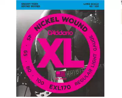 American Dadario Daddario EXL165 EXL170 4-string bass strings