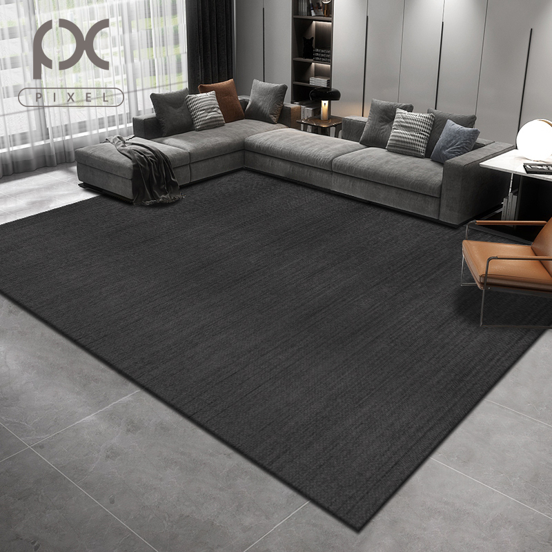 Living Room Carpet 2026 New Model Light Luxury High-End Washable Wipeable Sofa Blanket Bedroom Gaming Room Black Waterproof Floor Mat