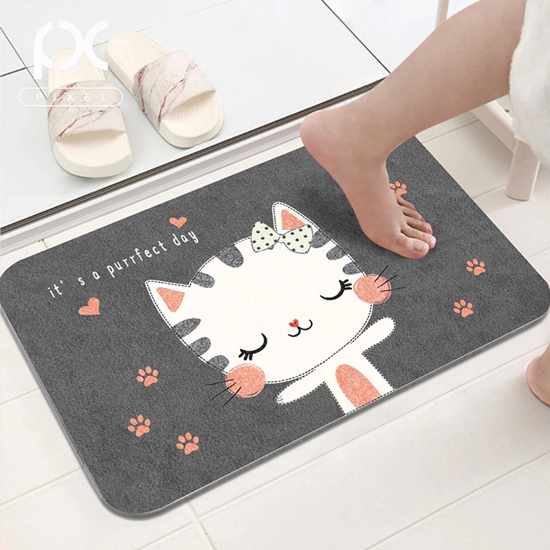 Imitation cashmere bathroom Absorbent Ground Mat bedroom Bathroom Carpet entrance Dressing Room Doorway Non-slip Foot mat Sub-home