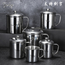 Tao Di 304 stainless steel water cup with lid with handle tea cup children household large capacity milk kindergarten mouth Cup