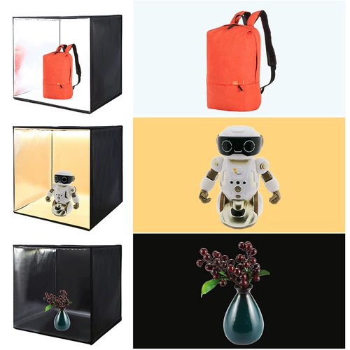 Толстая корова светодиод маленькая студия 60 см, установлена ​​мини -таобао, съемки фото свето ящик мягкая светлая коробка фотография