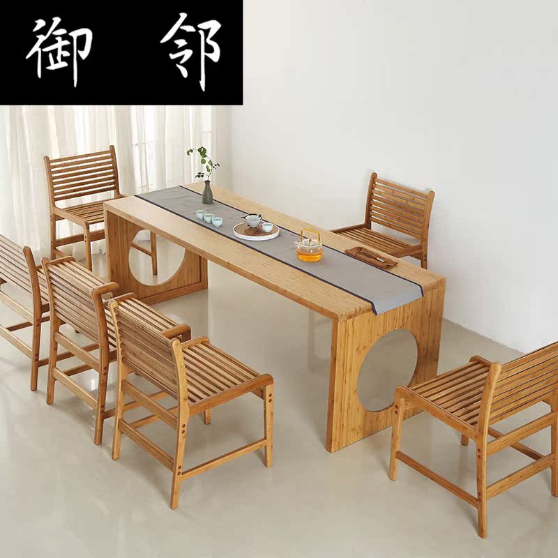 Make tea tea tables and chairs contracted modern bamboo furniture combination furniture suite leisure tea table of tea tea table space