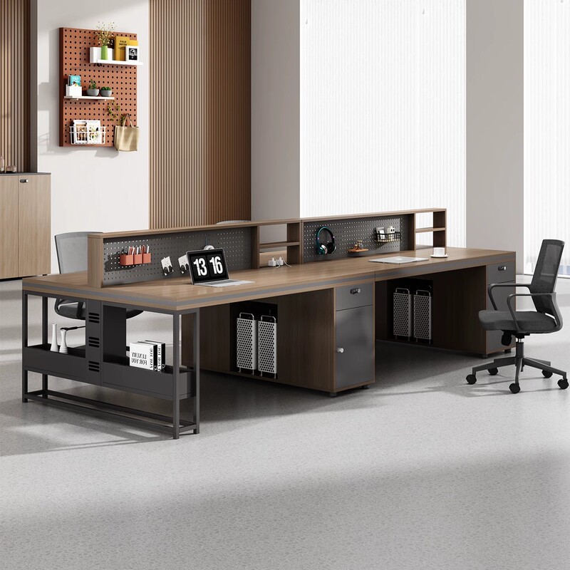 Office Desk Staff Workstation Steel Frame Simple Modern Four-Six Person Perforated Computer Desk Screen Staff Desk and Chair Set Office Desk Staff Workstation Steel Frame Simple Modern Four-Six Person Perforated Computer Desk Screen Staff Desk and Chair Set