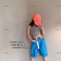 Small classmate brand childrens middle and big childrens summer new loose cotton color cloth thin breathable pants five-point pants 88992