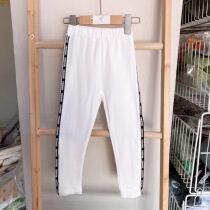 Niuduoduo spring and autumn childrens middle and big children Korean version of foreign style side stripe all-match casual leggings 11505