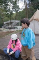 Original high-quality Korean goods 2021 winter new childrens middle-aged and big childrens cartoon all-in-one velvet sweater 8117 can be parent-child