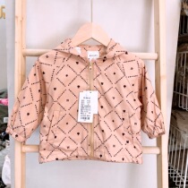 Brand spring and autumn childrens double layer coat loose hooded windbreaker jacket 2107