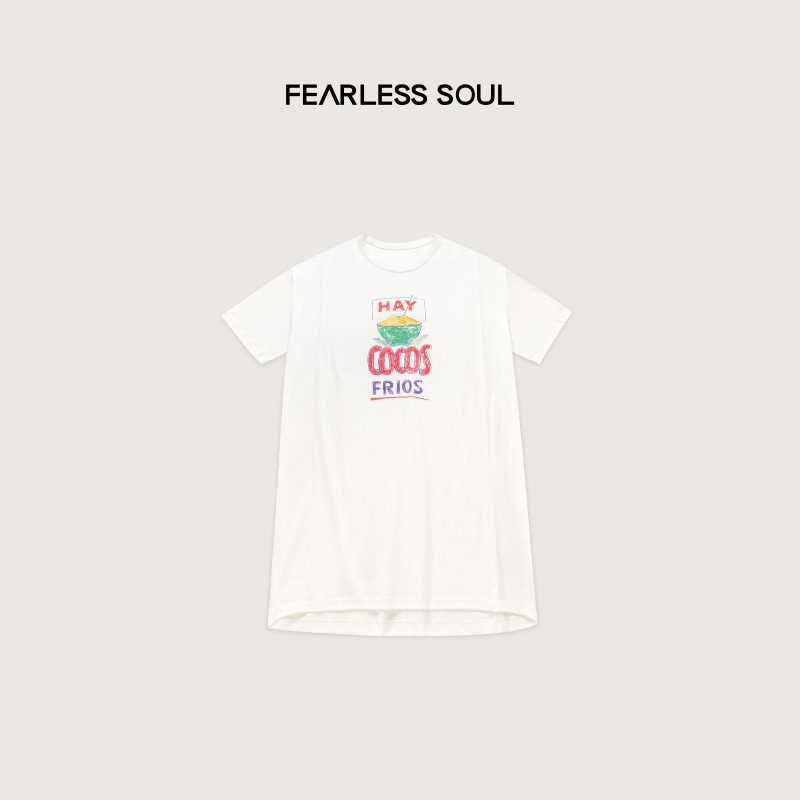 Taffa Tang Fa Fa Summer New Cool Vacation Casual Style Loose Long Coconut Print Short-Sleeved T-Shirt for Women Taffa Tang Fa Fa Summer New Cool Vacation Casual Style Loose Long Coconut Print Short-Sleeved T-Shirt for Women