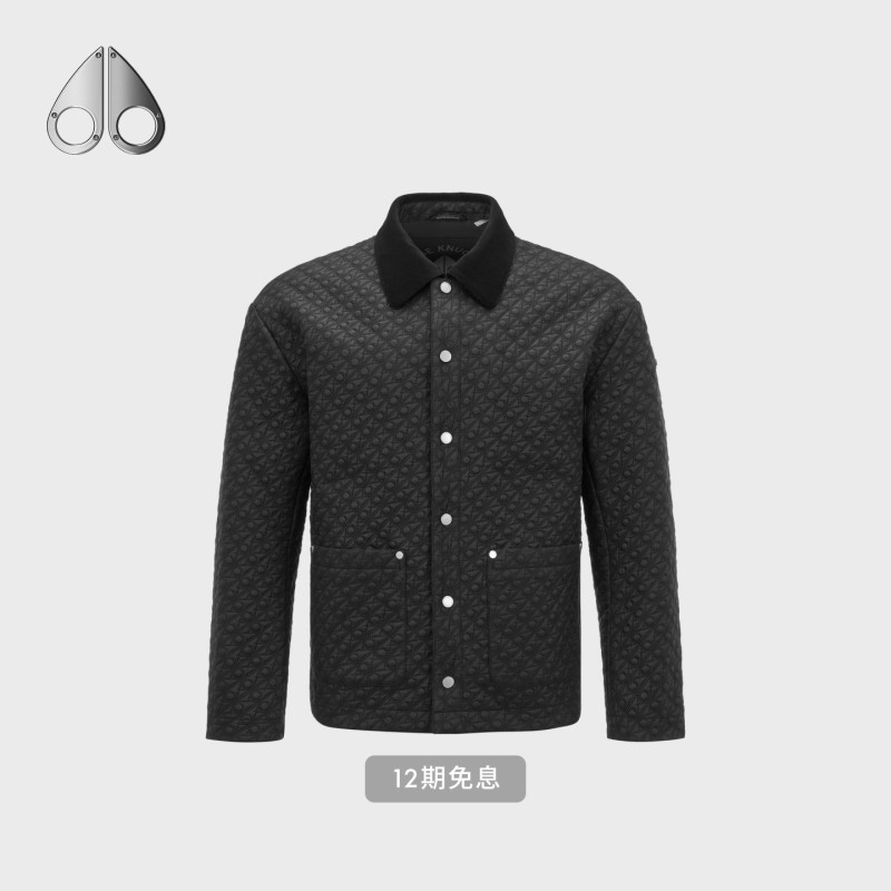 Moose Knuckles Monogram Quilted Men's Lapel Jacket