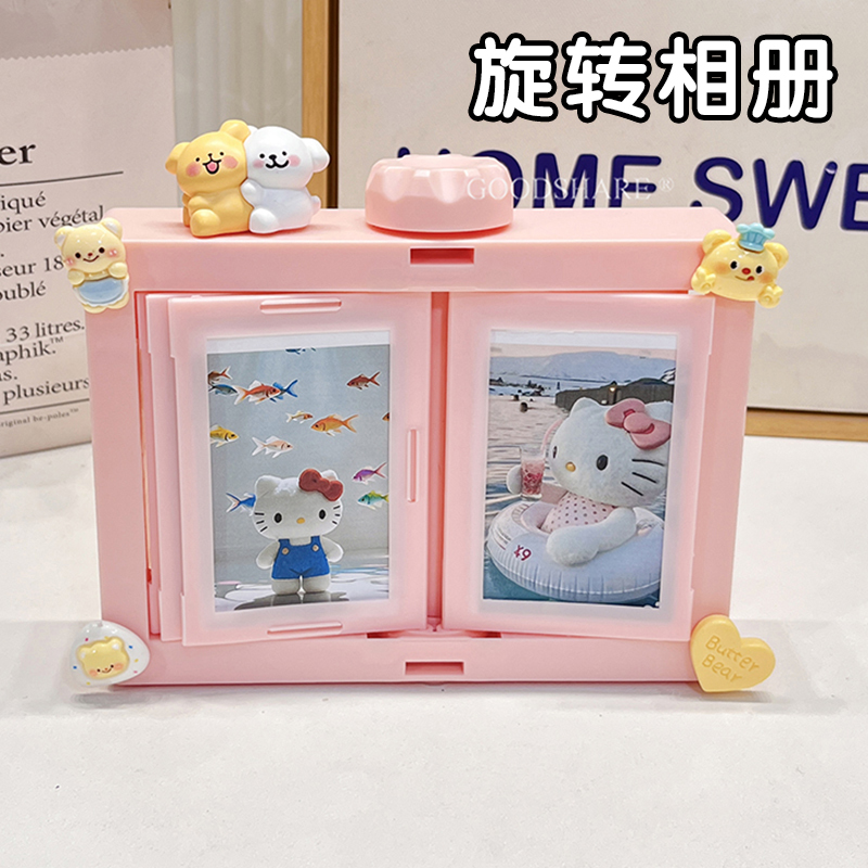 Polaroid Photo Paper Rotating Photo Frame Display Stand Cute Line Drawing Puppy 3inch Photo Page-Turning Empty Frame Decoration Display Stand Polaroid Photo Paper Rotating Photo Frame Display Stand Cute Line Drawing Puppy 3inch Photo Page-Turning Empty Frame Decoration Display Stand