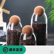 Coffee bean storage tank Sealed tank Cork glass storage tank Tea tank Dried fruit storage tank Grain storage and preservation