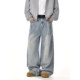 American retro washed cleanfit jeans for men and women, spring and autumn couples, loose casual straight wide-leg long pants