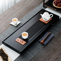 Shengyao ebony tea tray Whole solid wood rectangular Zen Kung fu dry bubble household simple tray tea set