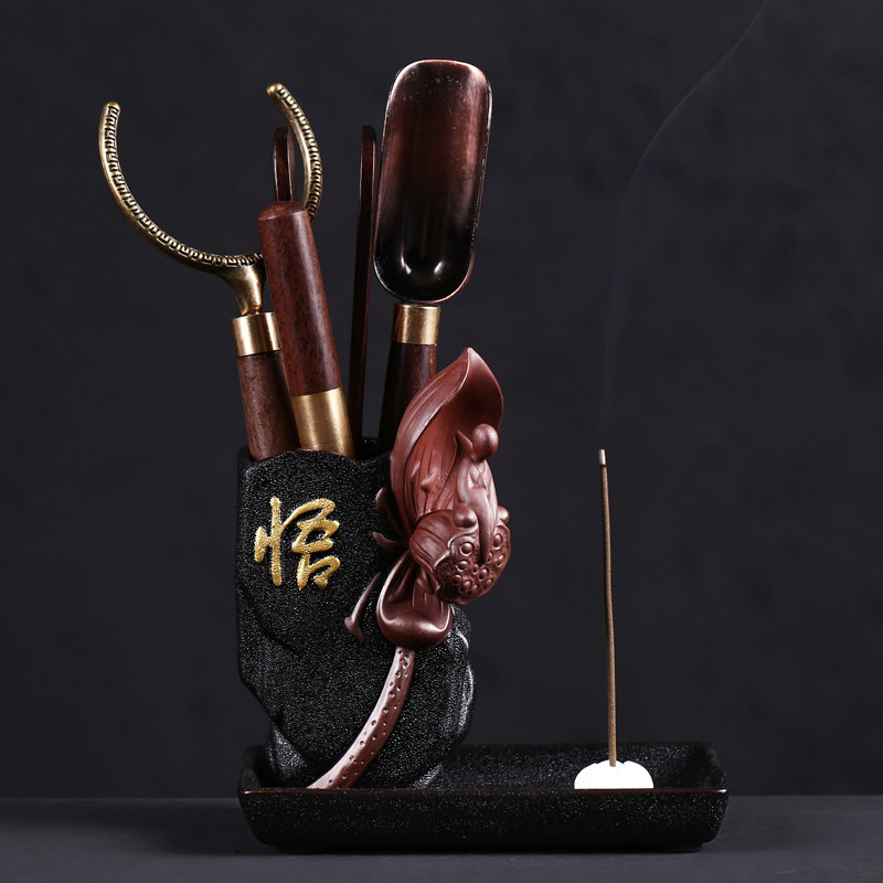 Home Kiln Tea Aisle 6 Suits Kung Fu Tea Accessories 6 pieces Home Tea Knife Tea Needle Tea Darling Tea Tray Hem