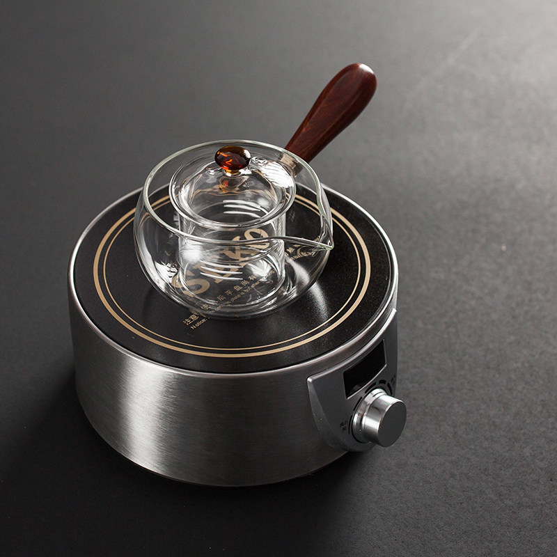 Shengkil teapot glass side of the single pot heat resistant kung fu black tea crystal black crystal tea cooker filter household
