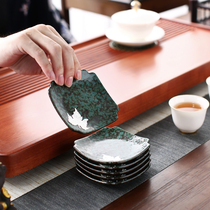 Shengyao tea ceremony zero retro kiln change ceramic coaster Chinese style tea tray Heat insulation cup holder Household tea cup base