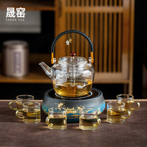 Sheng Kiln Cooking Bubble Teapot Glass Lifting Beam Kettle Electric Pottery Stove Cooking Tea Set Tea Set of tea Set Home Large capacity Boiling Kettle