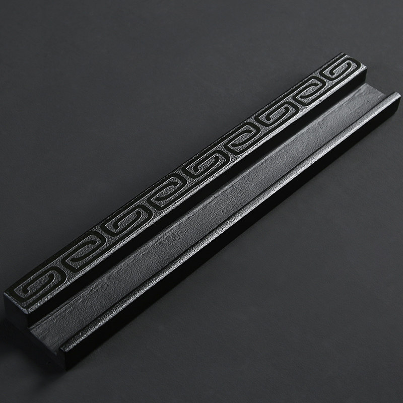 Shengyao Wujin stone tea cup shelf Tea Tao Cup Stones Tea Tray Large black gold stone Stone Carved Black Gold Stone Dry Cup Mat