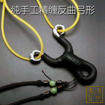 Professional stainless steel tibetan antelope traditional slingshot American outdoor fish shooting pocket round rubber band precision heavy-duty slingshot
