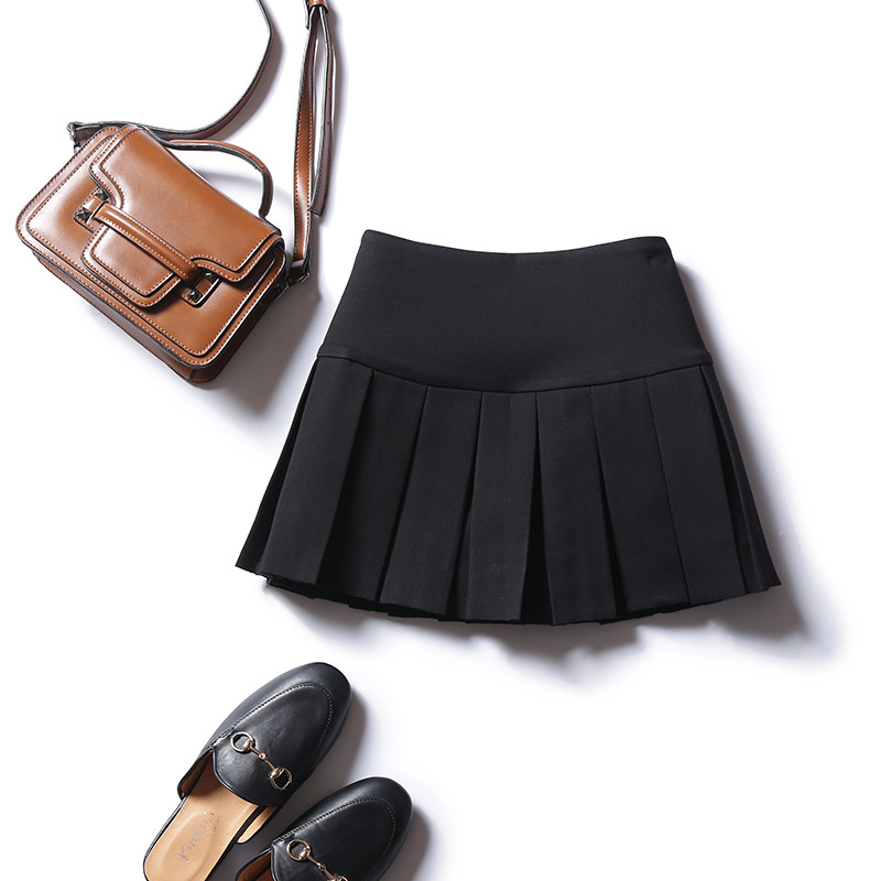 Red A word dress woman 2020 new small subgush 100 pleats half body dress xs plus small code 145 display high super short dress