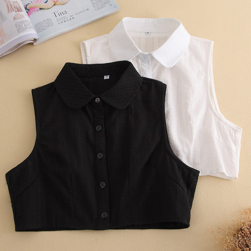 Spring and autumn square collar fake collar children 100 lap fake collar shirt pure cotton decoration collar black white fake collar shirt fake collar woman