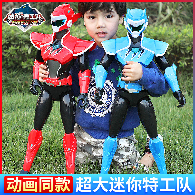 Genuine Super Size Mini Special Engineering Team Deformation Robot Children Toy Boys Super Dinosaur Power X team