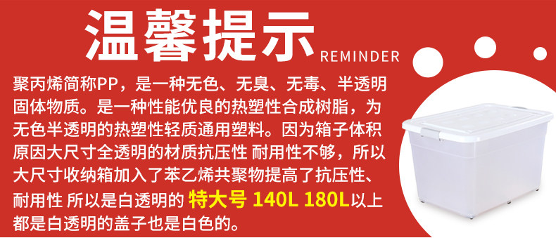 好居乐 塑料收纳箱 加厚小号 28*20*17cm 图1