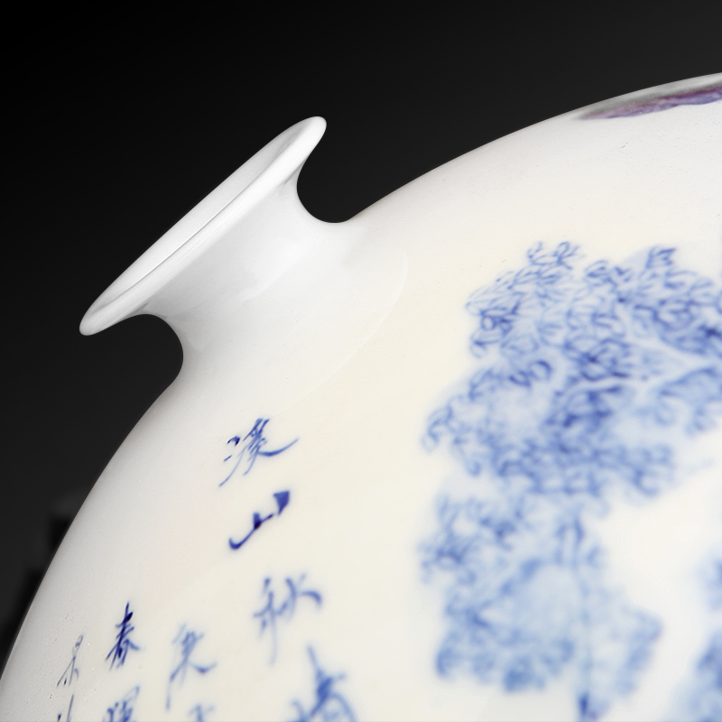 New Chinese style hand - made porcelain of jingdezhen ceramics bottle handicraft furnishing articles sitting room porch opening gifts
