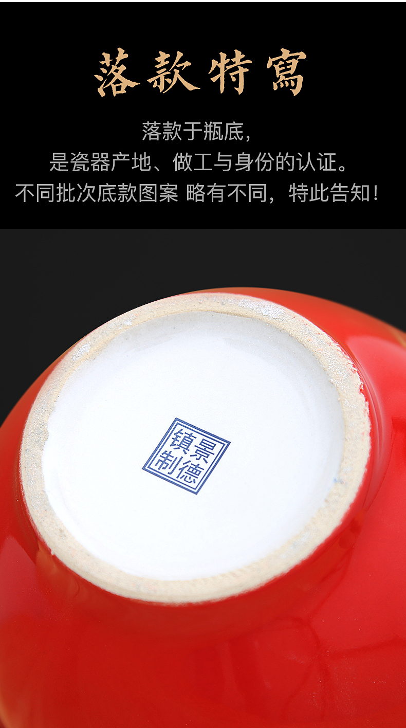 Jingdezhen ceramics China red Christmas apple fruit furnishing articles modelling storage tank is festival festival decorations