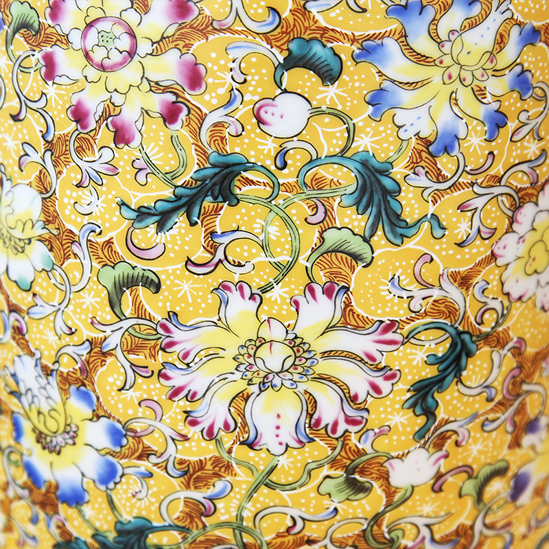 Archaize colored enamel flowers white gourd bottle to industry