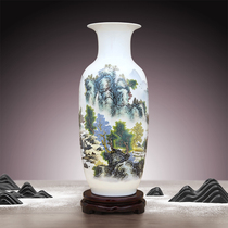 Jingdezhen ceramic pastel dried flower vase decoration Living room flower arrangement Modern home decoration crafts decoration