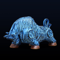 Jingdezhen Ceramics Xiongzhen Wuyue Jun Porcelain Glaze Feng Shui Decoration Porch Villa Hotel Decoration Gift