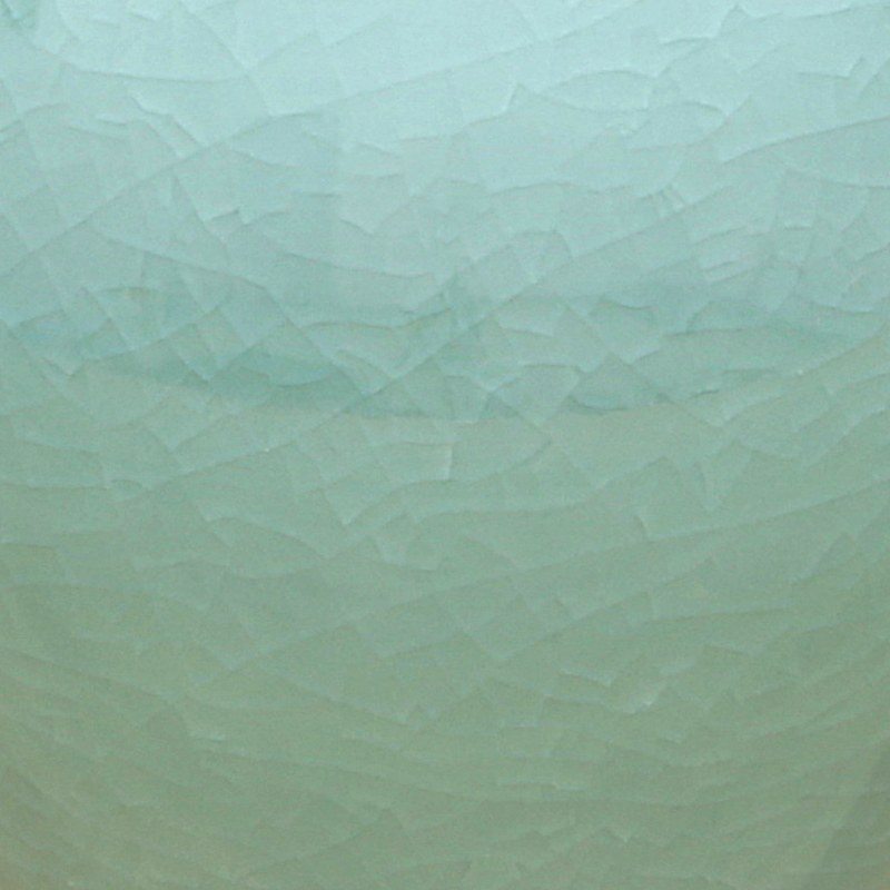 Pea green vase of crack to industry