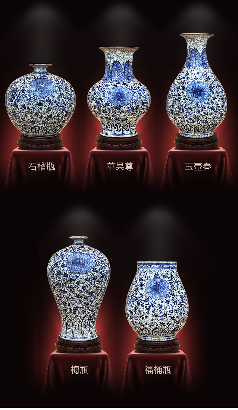 Chinese antique vase of jingdezhen ceramics handicraft furnishing articles home sitting room porch rich ancient frame ornaments