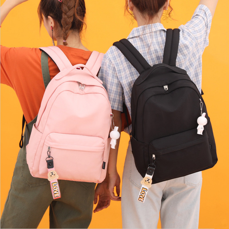 Junior high school student schoolbag women's backpack Korean version Harajuku ulzzang high school university simple backpack large capacity