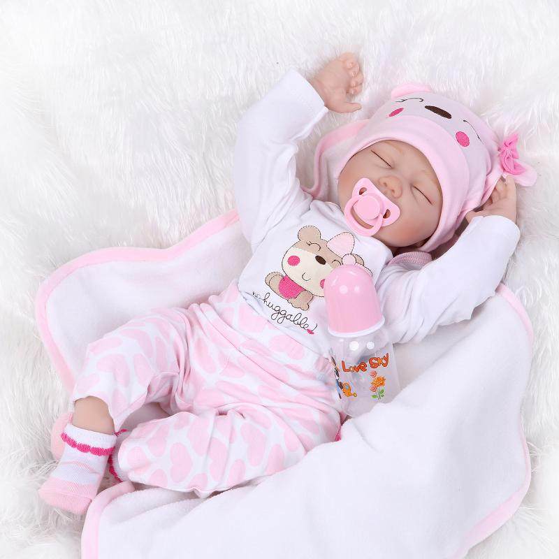 Foreign Trade Exit Original Simulation Baby Doll Reborn Soft Sleeping Toys Growth Partners Dress Home Wine