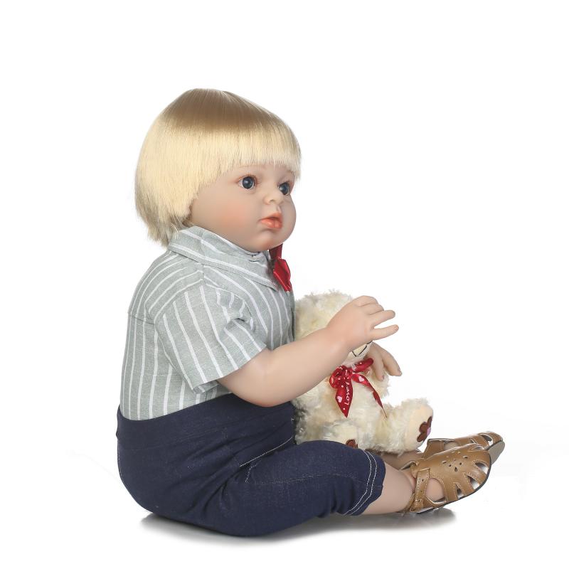 Reborn Toddler Doll 28 Inch 70cm Realistic 1 year old Silicone Vinyl Doll Boy