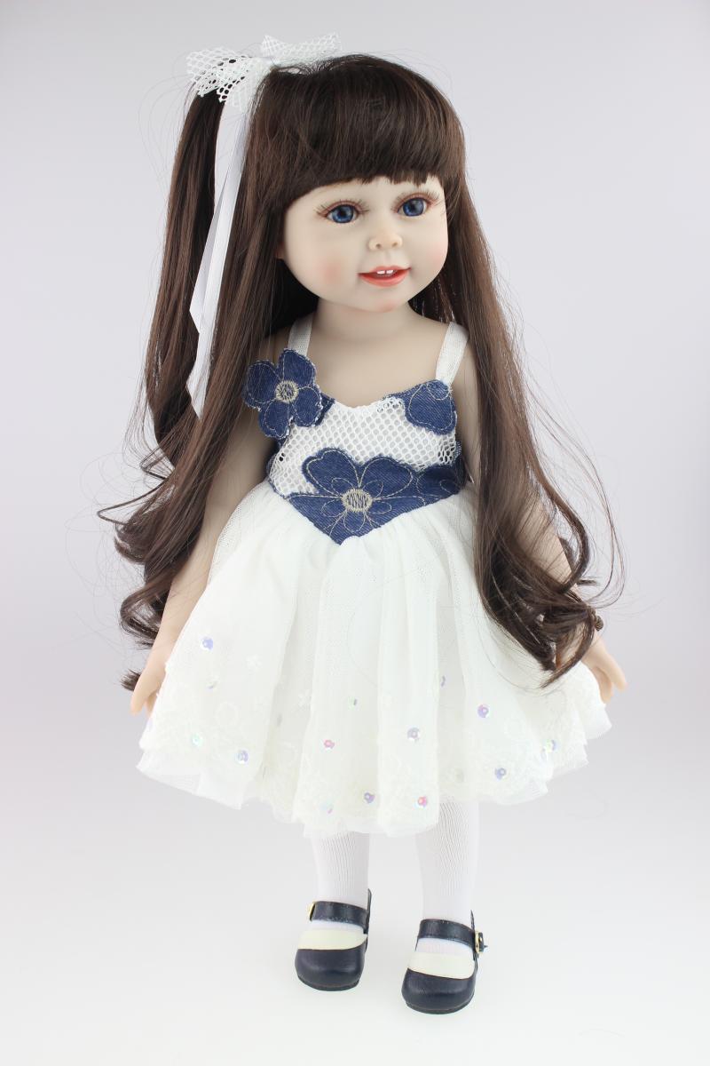 Vinyl Princess 45cm Dolls For Girls 18 Inch Cute Realistic Baby
