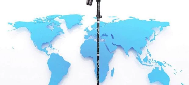 Ánh sáng mới và gấp ngắn trekking cực telescopic mía ngoài trời leo núi thiết bị leo núi đa chức năng nạng - Gậy / gậy