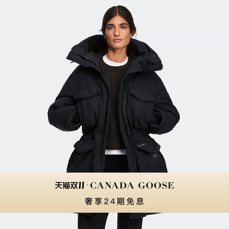 Canada Goose Erie Women's Same-Tone Logo down Parka Coat 1718Wt