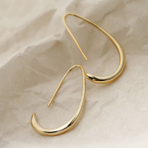 Korean temperament female earrings personality simple Joker cold wind advanced sense earrings 2021 New Tide Net red ear ornaments