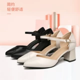 Сандалии, летняя обувь, универсальные туфли на высоком каблуке с заостренным носом для кожаной обуви, 2020