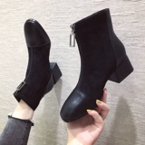 Martens, демисезонные короткие сапоги с молнией, 2019, популярно в интернете