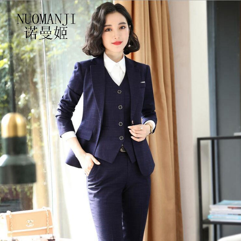 Normanji Commuter Career Package Fashion Beauty Costume Small Suite Lady Casual Costume Worksuit